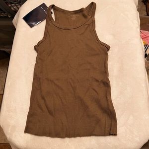 Brandy Melville “Brown Ribbed Tank”